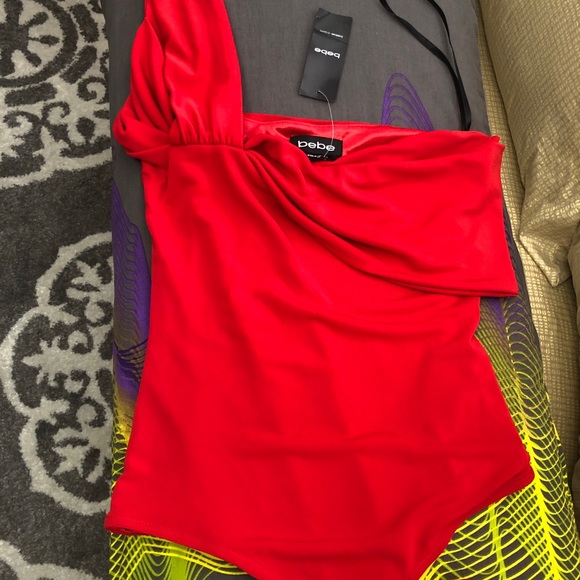 Brand New BEBE One Shoulder Bodysuit - Picture 2 of 5